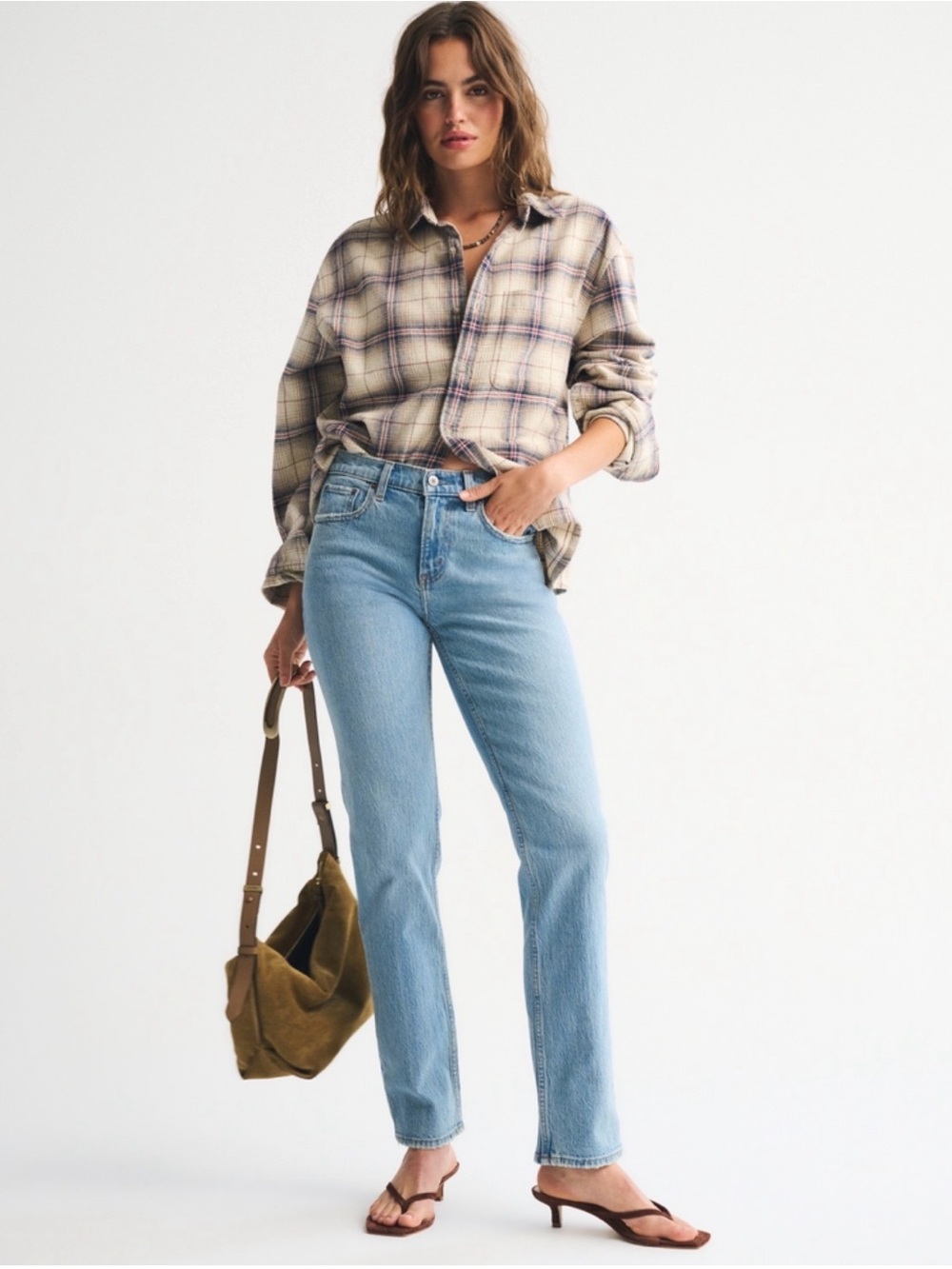 Abercrombie The 90’s Straight Mid Rise 29 Long
